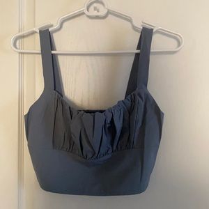Cropped blue tank